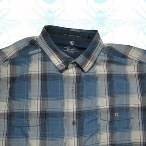Kuhl Blue Short Sleeve Hiking Camping Button Up Mens Size- XXL